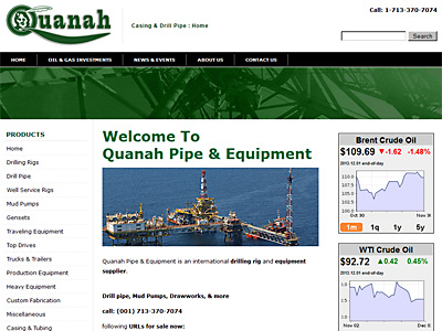 Quanah Logo Site Design